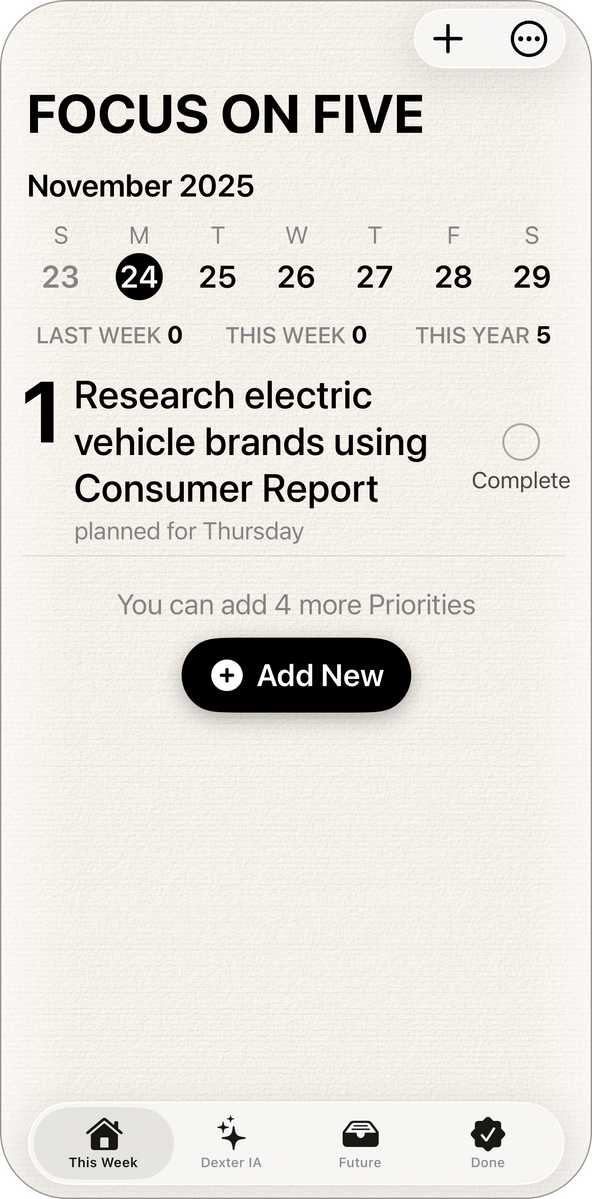 Focus on Five Dexter AI