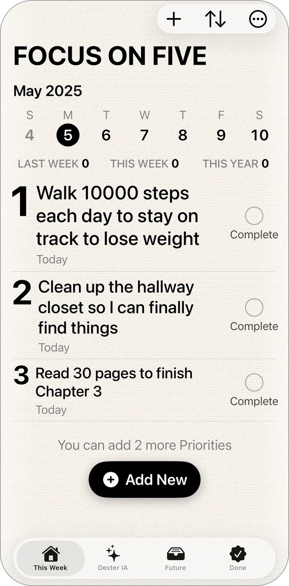 Focus on Five