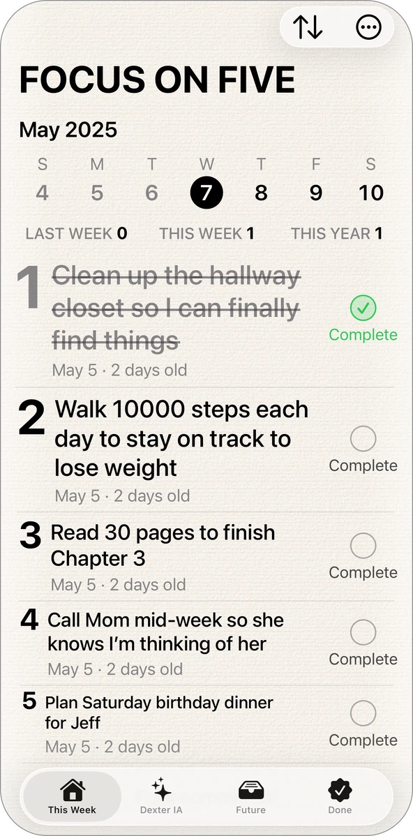 Focus on Five
